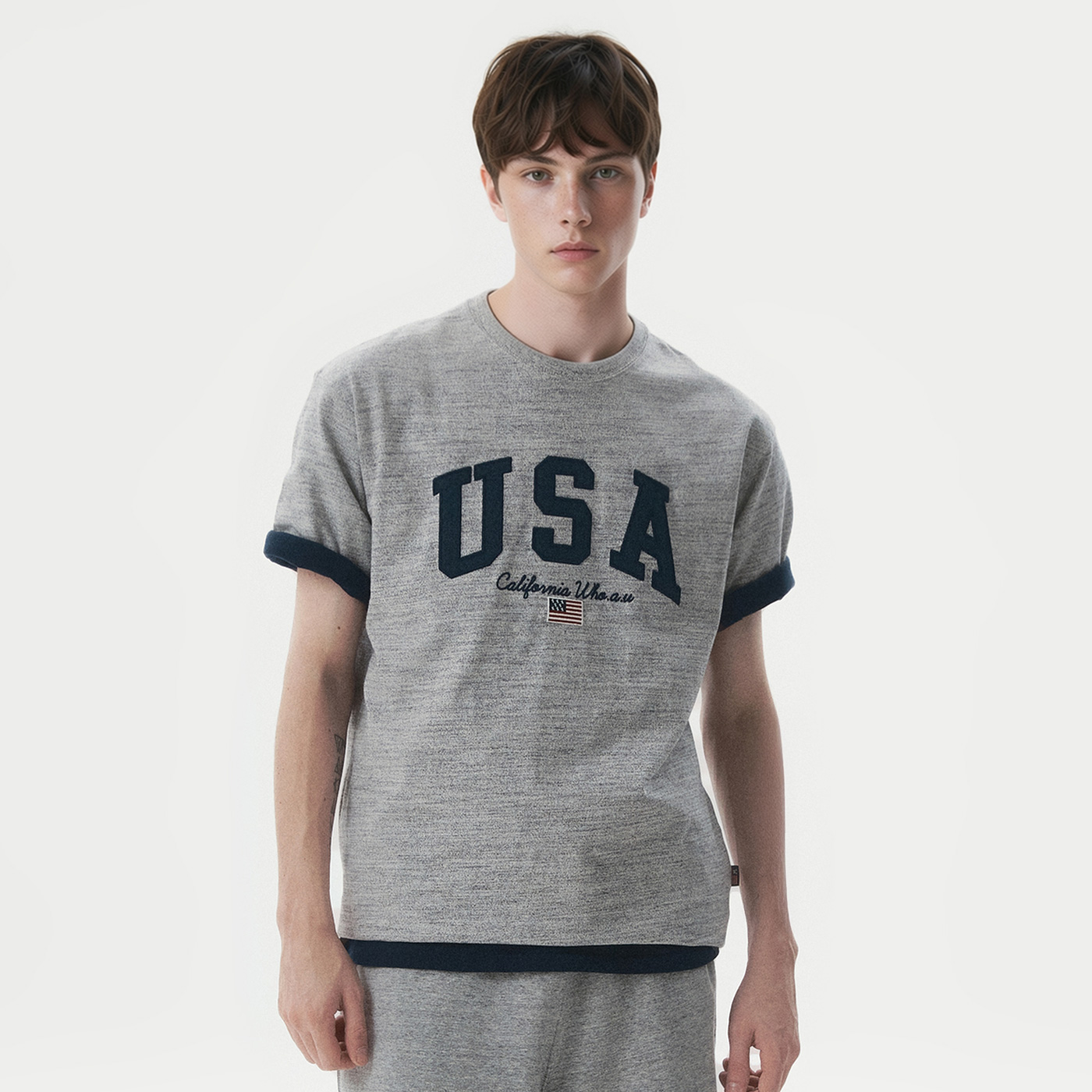 [N배송][후아유] USA 패치 반팔티(공용) / WHRAG2431U - 상세 이미지 5