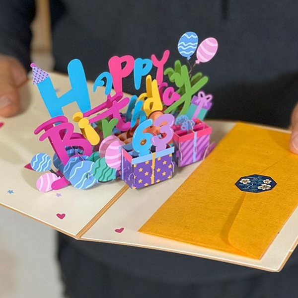생일축하 생일 팝업 카드 메시지 이벤트 카드 용돈 봉투 입체 - 상품 이미지