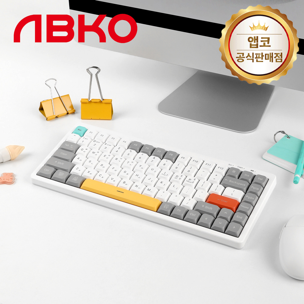 앱코 NTP84 노트북 태블릿 3모드 저소음 LP 키보드 노바 그레이, 멤브레인 - 상품 이미지