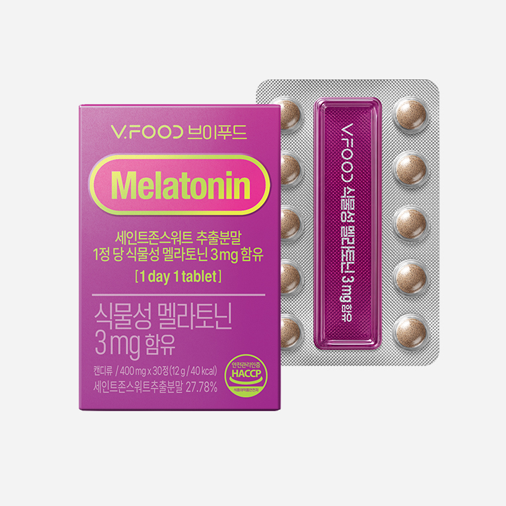 브이푸드 식물성 멜라토닌 3mg 함유 (1개월) - 상품 이미지