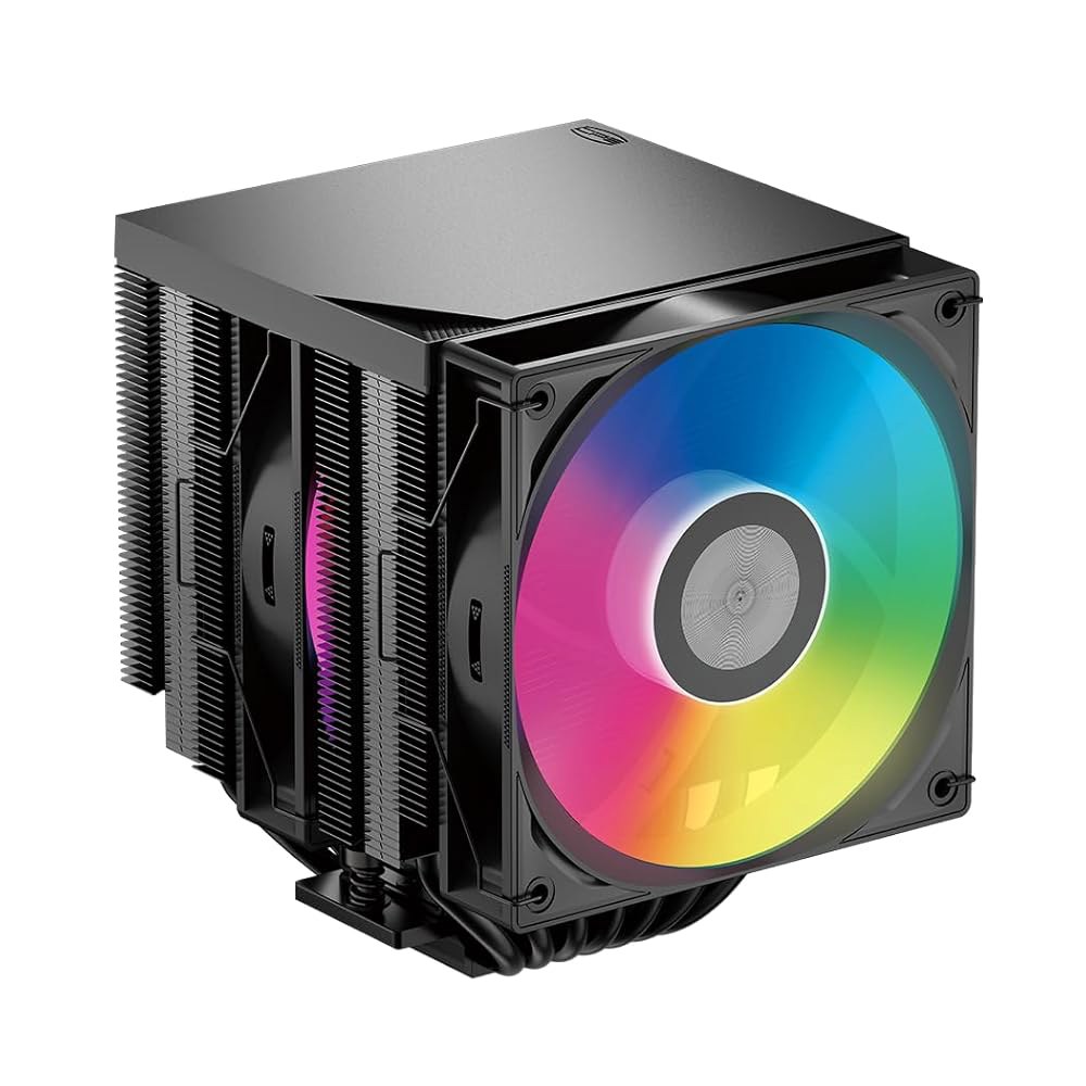 PCCOOLER CPU 에어쿨러, 히트파이프 듀얼 타워 히트싱크 7개, 120mm ARGB PWM 팬, 고풍량 및 조용한 냉각, 인텔 LGA 1851 /1700 /1200 /115 - 상품 이미지
