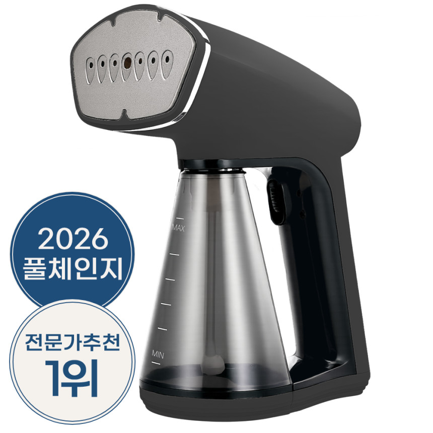 [1,000P 아이핸디 스팀다리미 미니 고온 스탠드 가정용 핸디형 여행용 블랙 사진 1