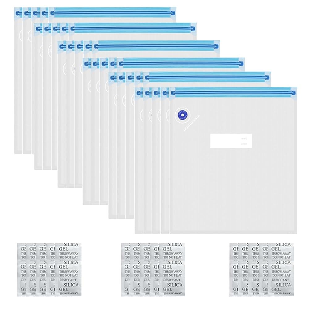 Junarsoez 30PCS 3D 프린터 필라멘트 진공 보관 가방, 건조제가 포함된 프린팅 스풀 세트, 또는 건조기 후 사용에 적합합니다 30 pcs - 상품 이미지