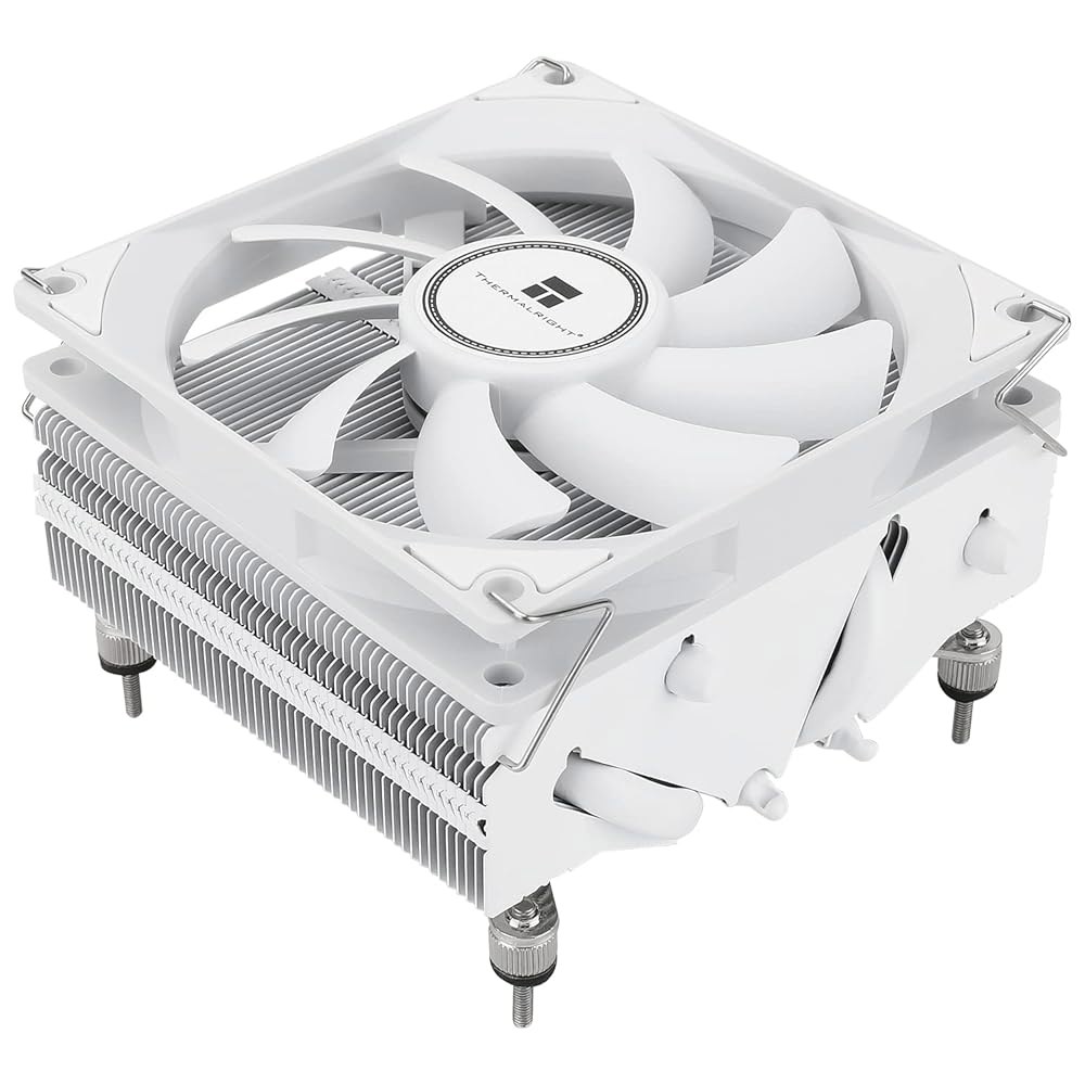 Thermalright AXP90-X53 화이트 로우 프로파일 ITX CPU 에어 쿨러, 높이 53mm, TL-9015W 슬림 PWM 팬 저소음 22.4dBa, 사일런트 2700R - 상품 이미지