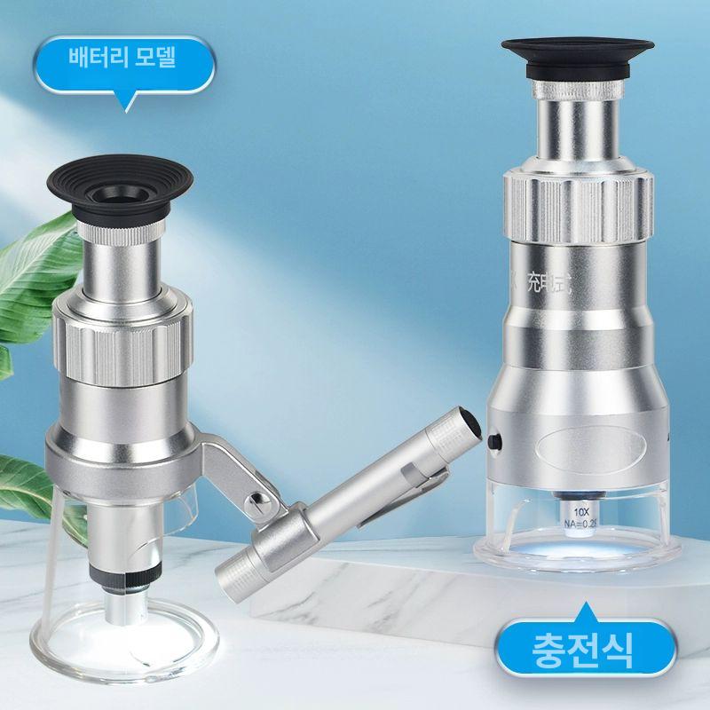 섬유 루페 정밀 골동품 분석 옷 확대기 원단 직물 현미경 조명 검사용 루빼 배터리모델 이미지 6