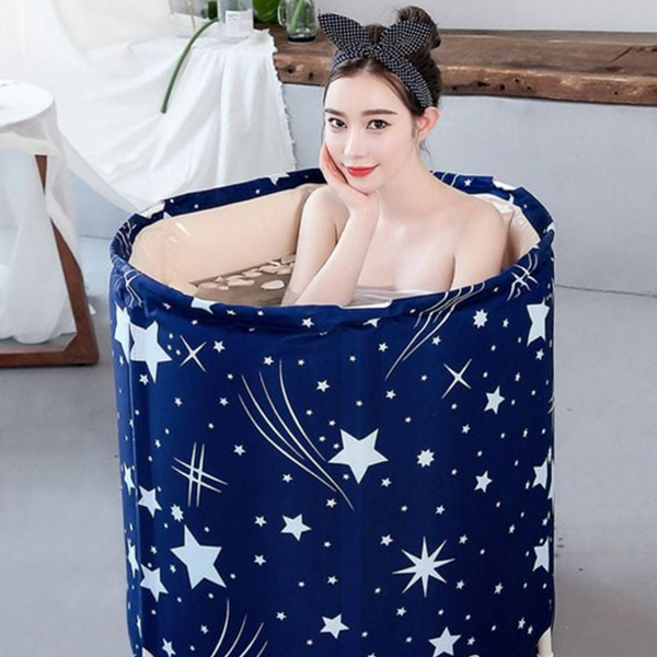 휴대용 접이식 욕조 온수 반신욕 욕조 1인용 성인