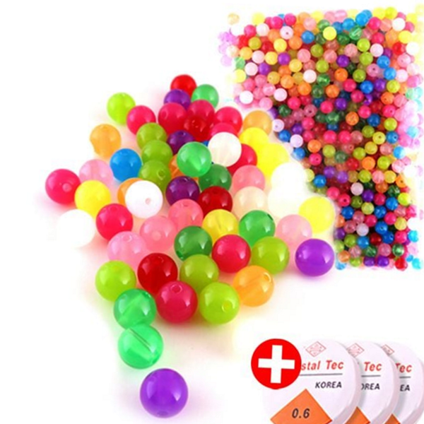 알록달록 구슬 공예 10mm 비즈 공예 대용량 만들기 - 상품 이미지