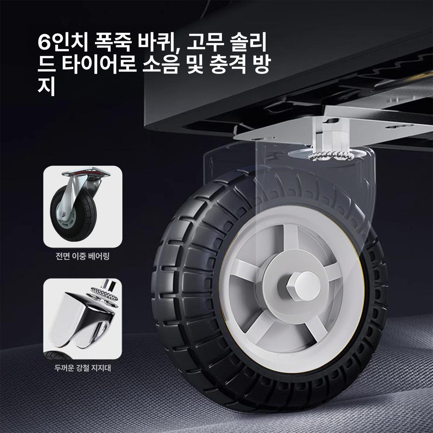 접이식 가정용 플라스틱 손수레 화물 트롤리 택배 가벼운 카트 트레일러 무소음 대형 휴대용 - 상세 이미지 4