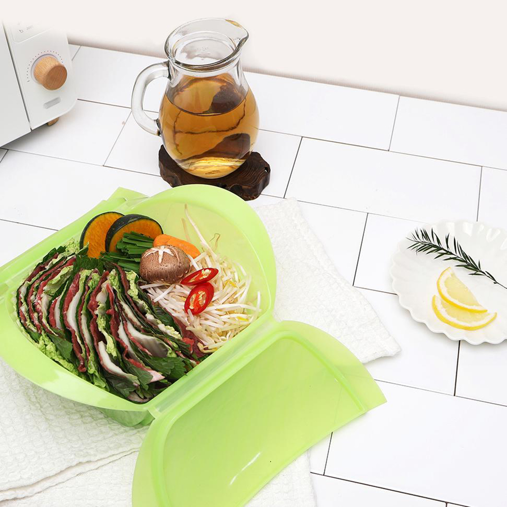 실리콘찜기 전자레인지 야채 만두 만능 찜기 날개 뚜껑 이미지 7