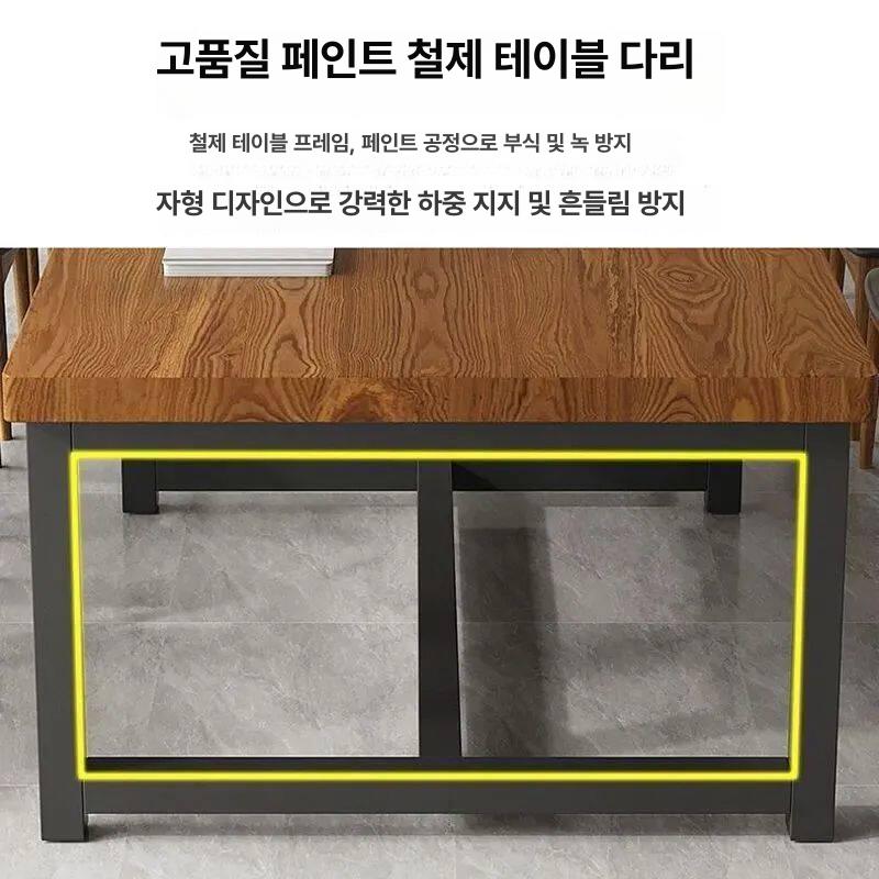 대형 원목 우드슬랩테이블 책상 거실식탁 탁자 테이블 긴 데스크 우드슬랩 커피숍 카페 거실 - 상세 이미지 2