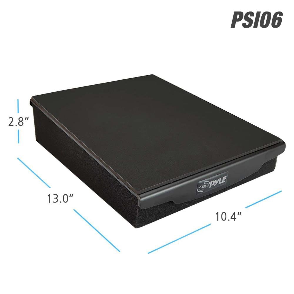 파일 스피커 격리 패드 - 10.4 x 13 2.8 인치 음향 소음 차단 플랫폼 스튜디오 모니터, 서브우퍼, 스피커용 고무 베이스가 있는 폼 라이저 반동 안정기 PSIO6 - 상세 이미지 3