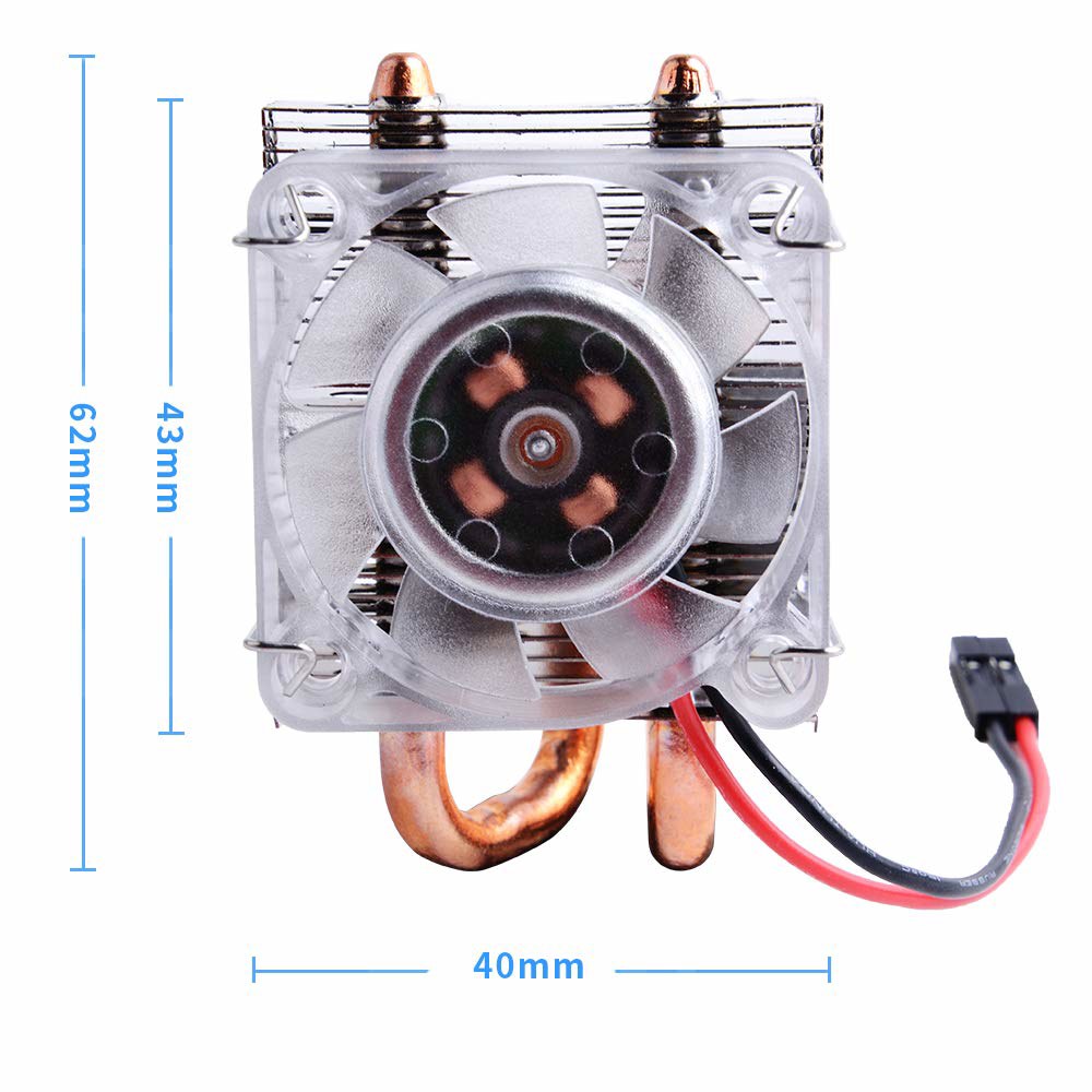 RGB PWM 팬 및 알루미늄 방열판이 있는 GeekPi 로우 프로파일 CPU 쿨러(라즈베리 파이 4B /3B+ /3B (실버) Black - 상세 이미지 3