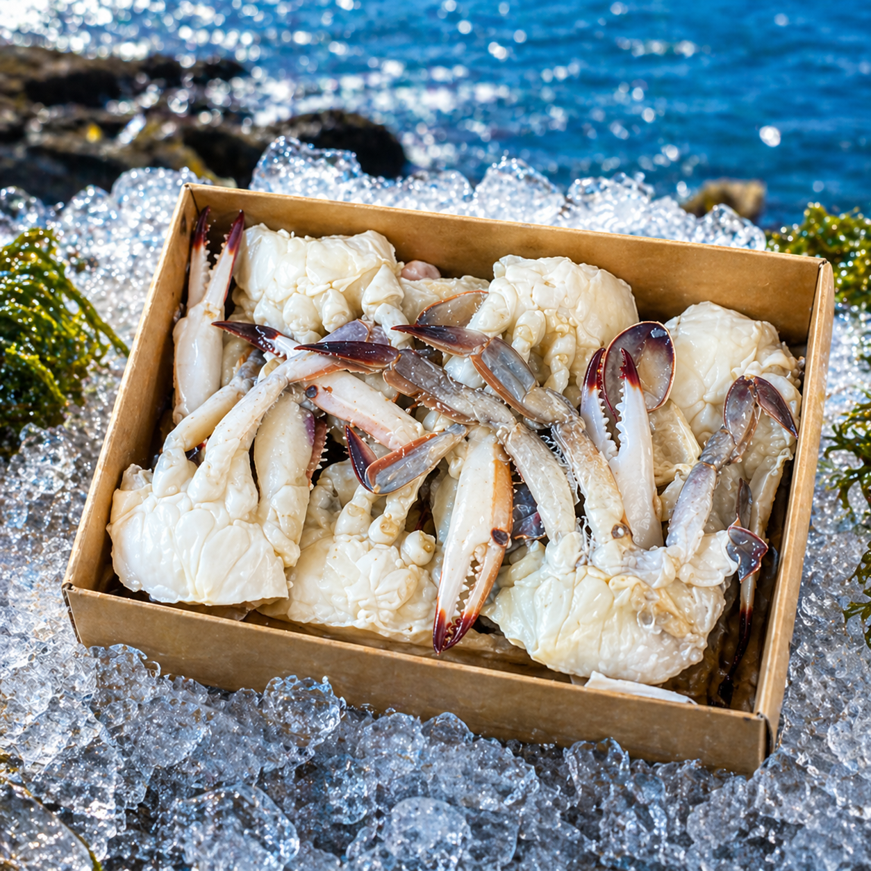 바다한끼 손질 절단 꽃게 대용량 5.4kg(450g x 12팩) 업소용 숫꽃게 암꽃게 냉동 - 상품 이미지