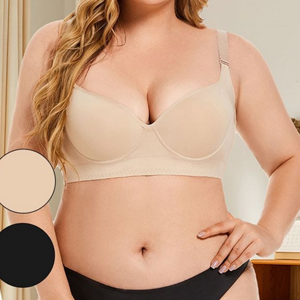 편안한 빅사이즈 브라 보정 빅사이즈 브래지어 노와이어 풀컵 여성 - 상품 이미지