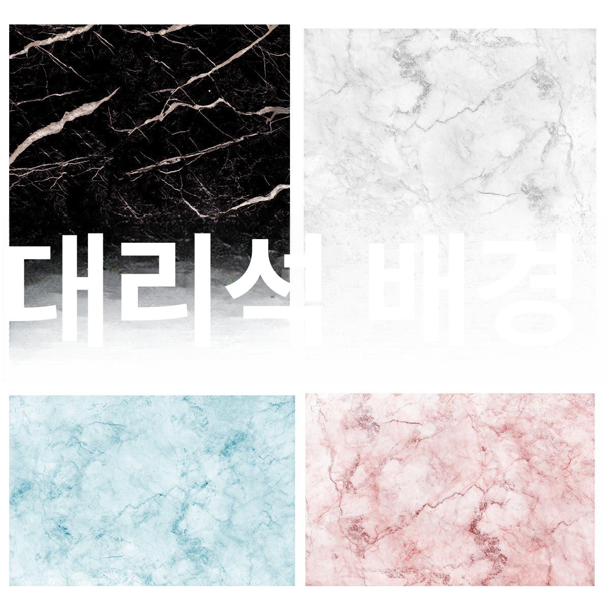 촬영용 화이트 대리석 틱톡 인스타 셀프 스튜디오 배경지 블랙 5 120x150cm - 상세 이미지 2