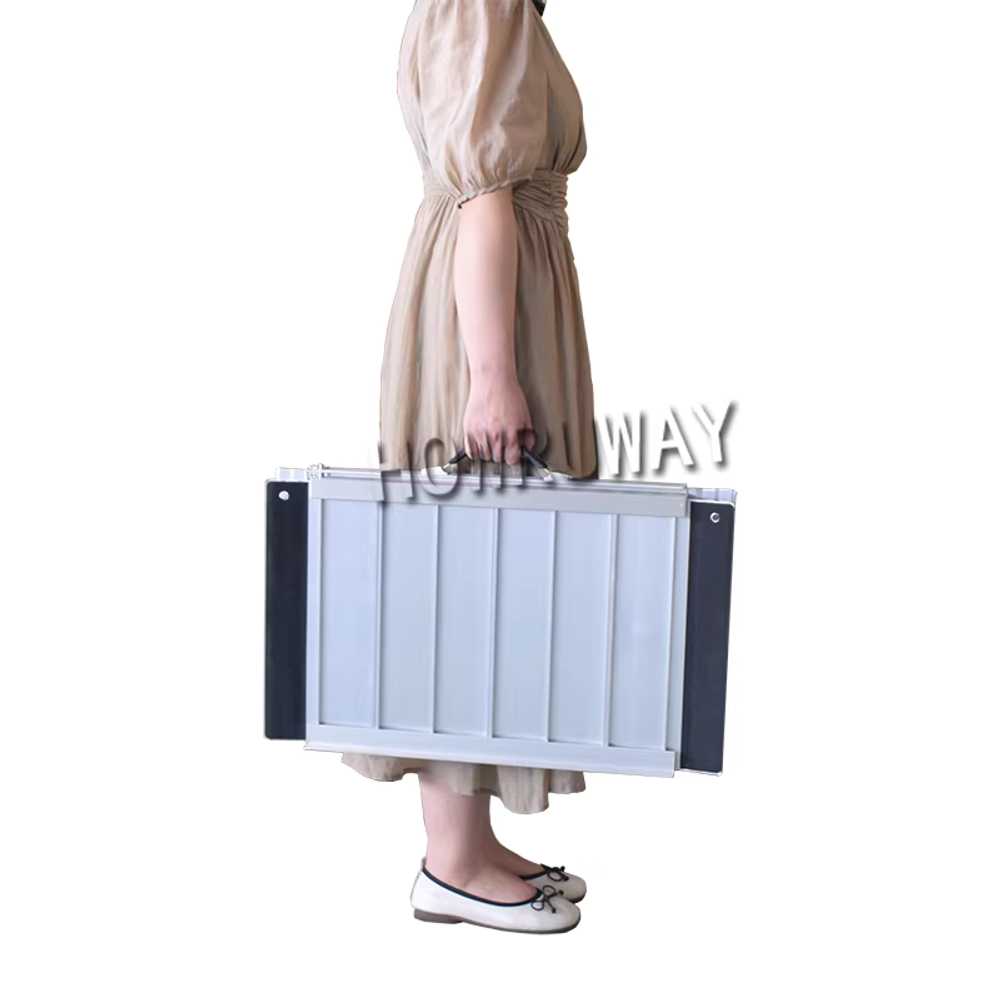 차량 접이식 경사로 휴대용 미끄럼방지 계단 오르막 도구 92cm - 상세 이미지 4