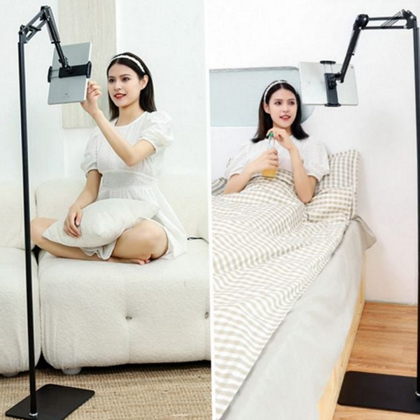 다용도 스마트폰거치대 바닥형 침대용 핸드폰거치대 휴대폰 자바라 스탠드 - 상품 이미지