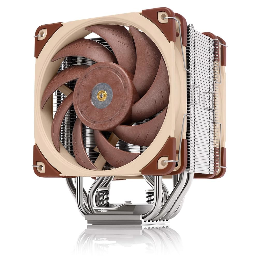 Noctua NH-U12A, 고성능 조용한 NF-A12x25 PWM 팬을 갖춘 프리미엄 CPU 쿨러(120mm, 갈색) - 상품 이미지