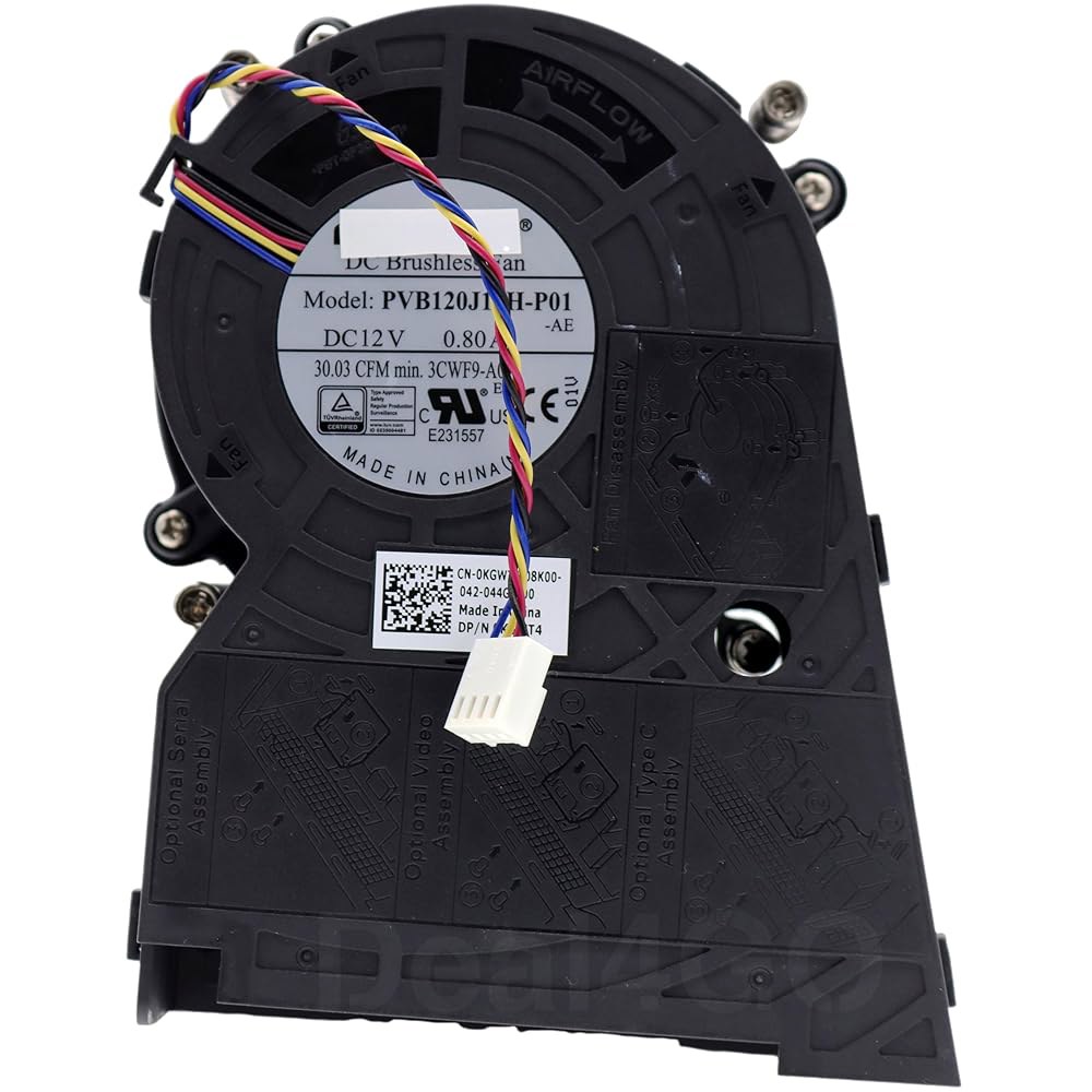 Dell Opt ex 7060 7070 5060 5090 3070 3060 (SFF) 타워 데스크톱용 Deal4GO 65W CPU 냉각 팬 히트싱크 어셈블리 KGWT4 3CWF9 - 상품 이미지