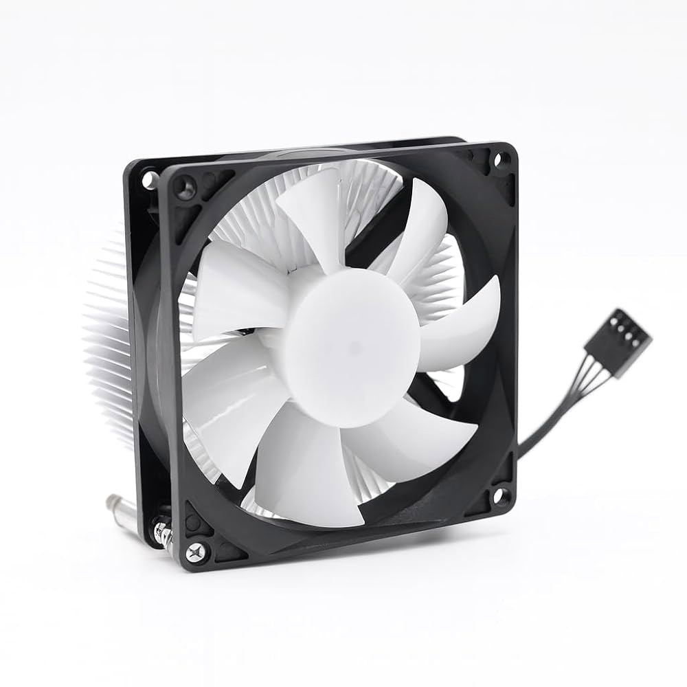 80mm RGB 히트싱크 CPU 쿨러(유니버설 브래킷 포함) - 호환 인텔 i3 / i5 i7 LGA 115x 1150 1151 1155 1156 1200 콰이어트 팬 및 알루미늄 - 상세 이미지 3