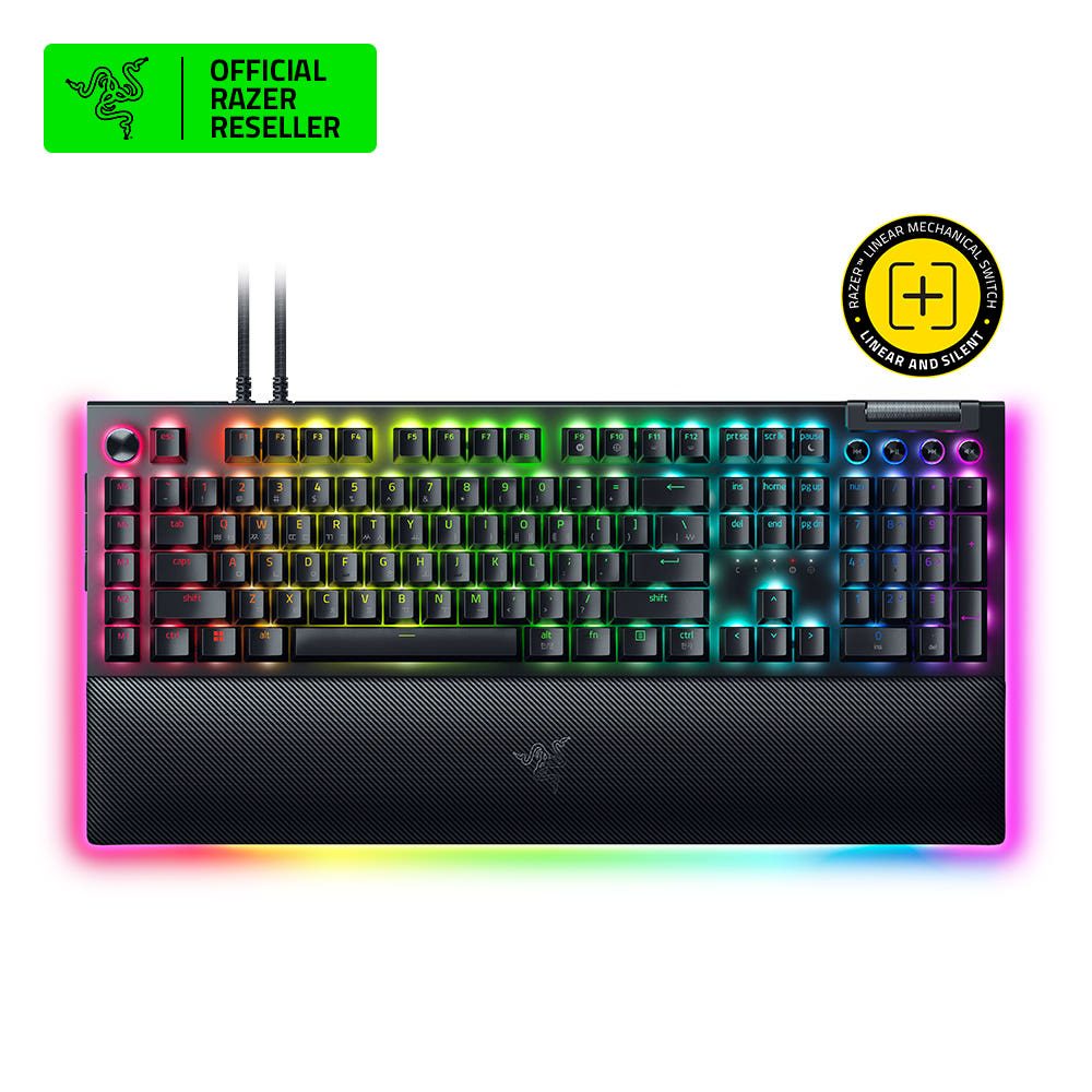 레이저코리아 BlackWidow V4 Pro 기계식 게이밍 키보드 옐로우축 한글배열 - 상품 이미지