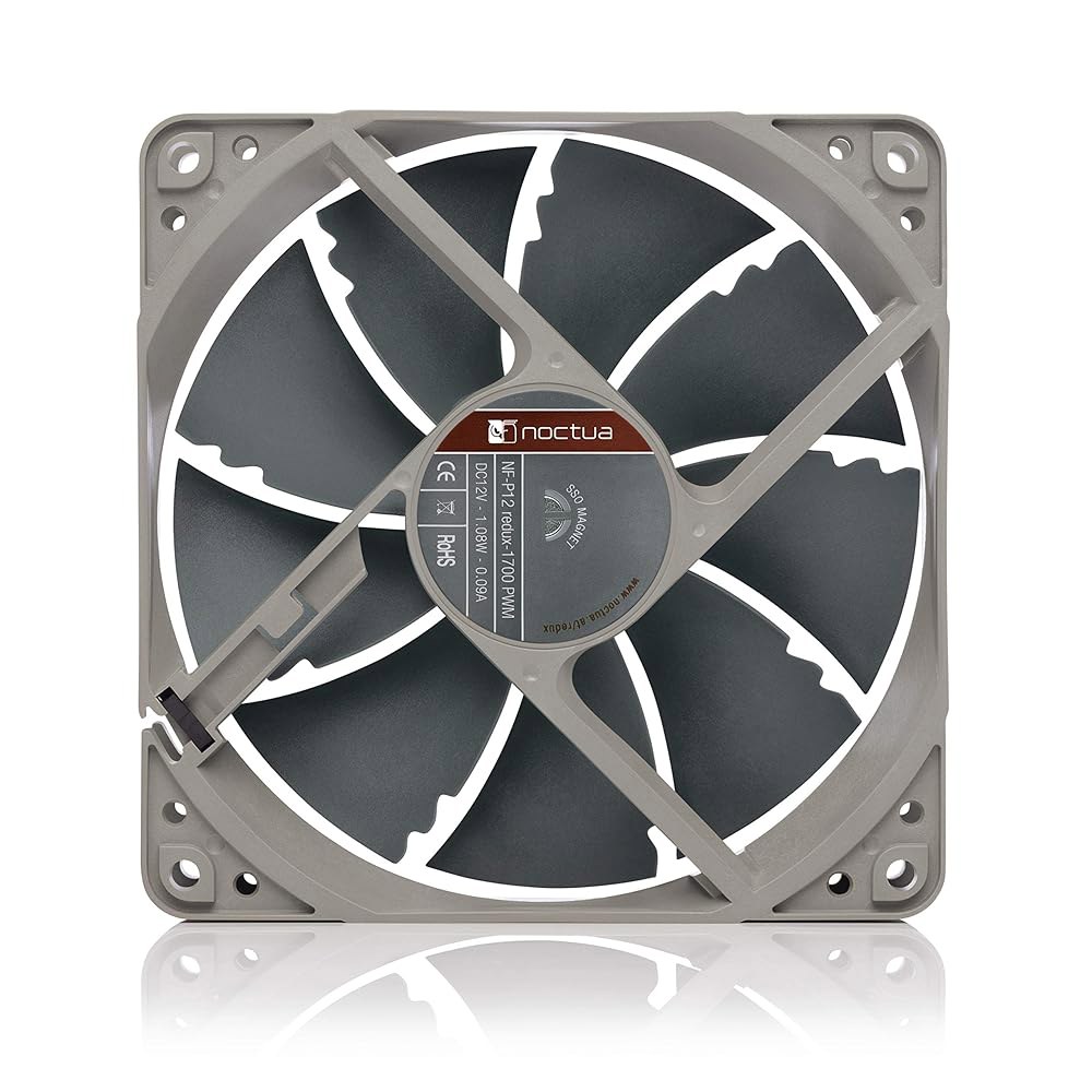 녹투아 NF-P12 리듀스-1700 PWM, 고성능 냉각 팬, 4핀, 1700 RPM(120mm, 회색) - 상세 이미지 3
