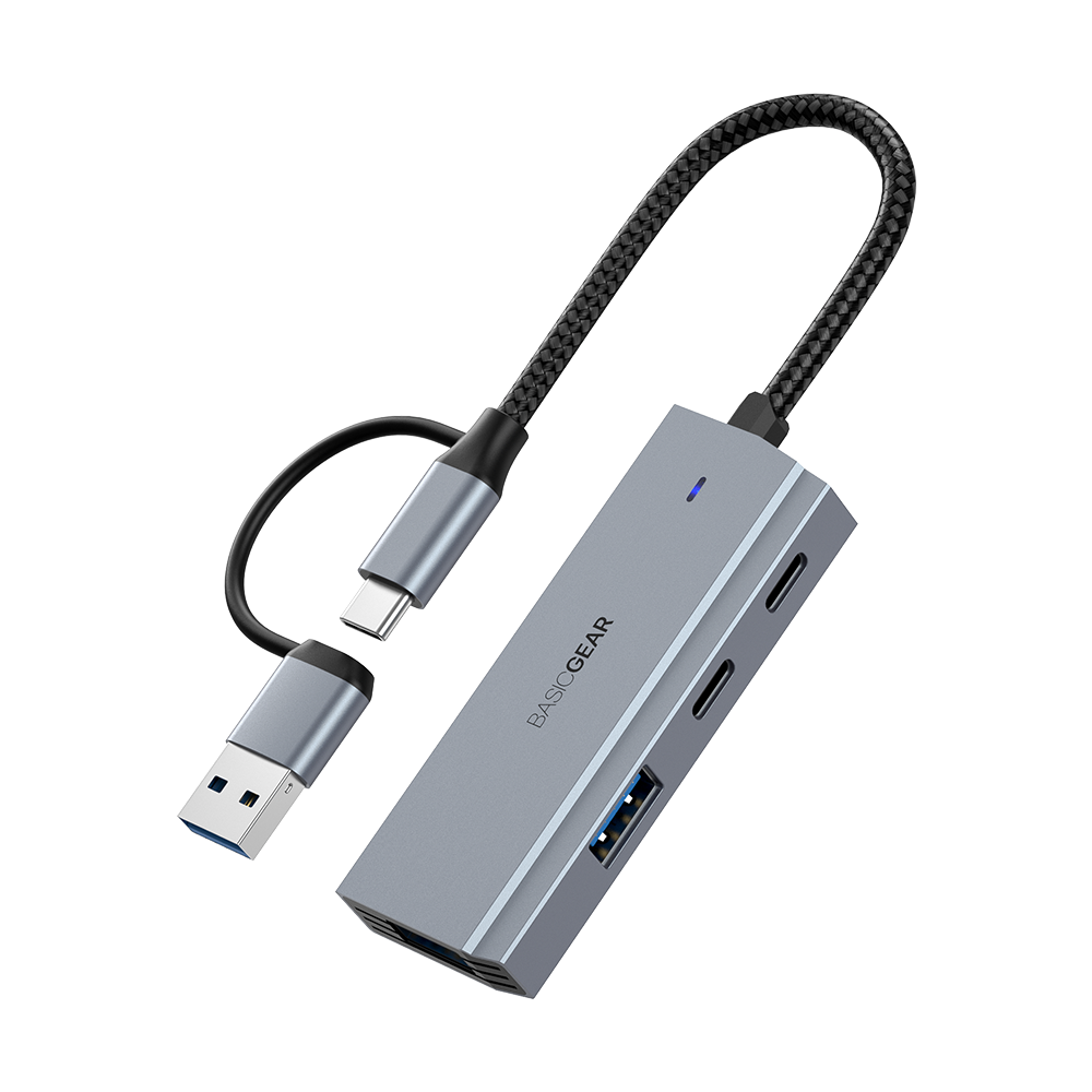 베이직기어 4in1 듀얼커넥터 USB 3.0 노트북 C타입 허브 - 상세 이미지 5