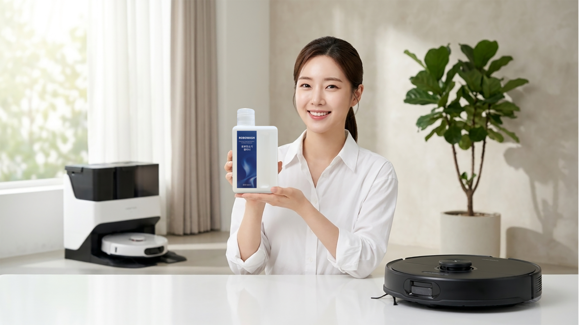 로봇청소기세제 전용세제 로보워시 바닥클리너 500ml, 2개 - 상품 이미지