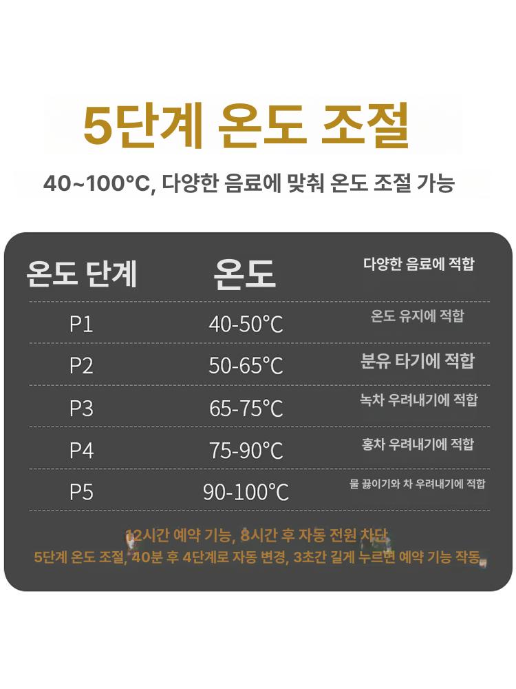 전기티워머 차탕기 미니사이즈 온도조절 멀티 하이라이트 포트 스텐 커피 보온 전기포트 티팟 - 상세 이미지 2