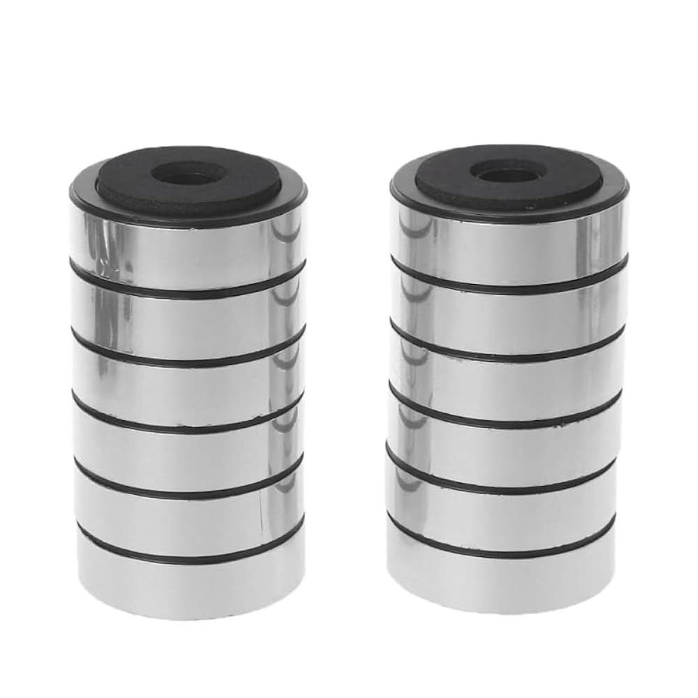 CCeCCe 12 팩 스피커 격리 발 증폭기 48mm 플라스틱 충격 흡수 베이스 패드 사운드박스 페그 스탠드 풋 매트 흡수기 오디오 CD AMP 하이파이 서브우퍼 수리 골드, 슬리 - 상세 이미지 3