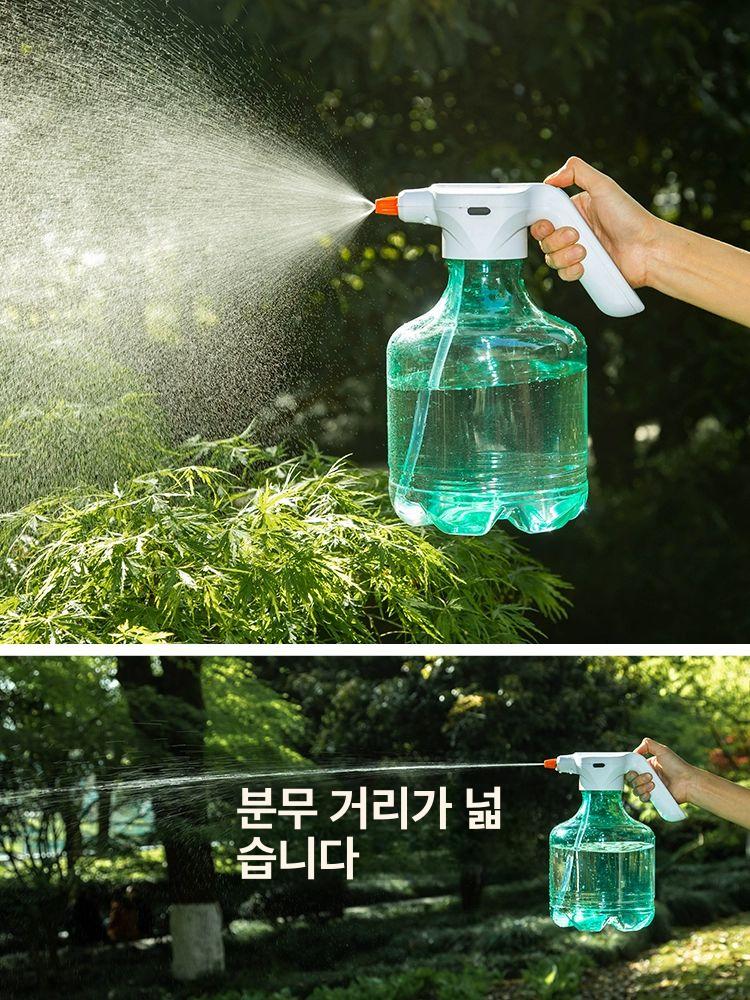 자동 전동 분무기 살균 안개분사 분사기 스프레이건 충전 3L 투명블루 화이트 - 상세 이미지 5