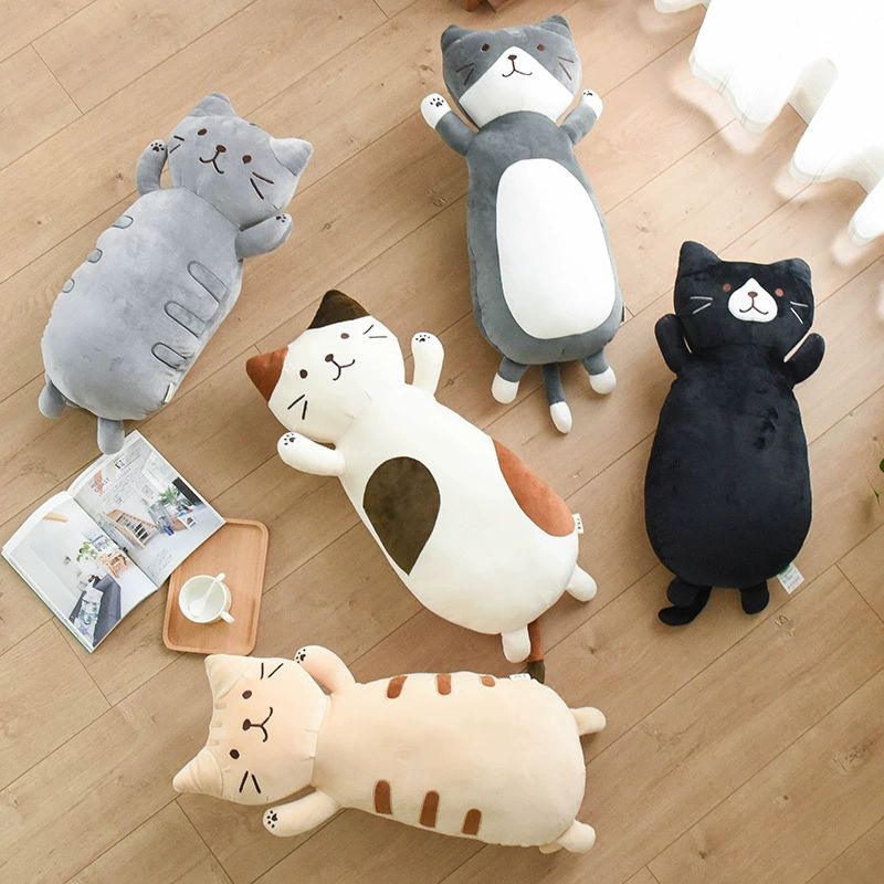 고양이 바디필로우인형 모찌 롱쿠션 안고자는인형 산화복 고양이 50cm[높이] - 상세 이미지 3