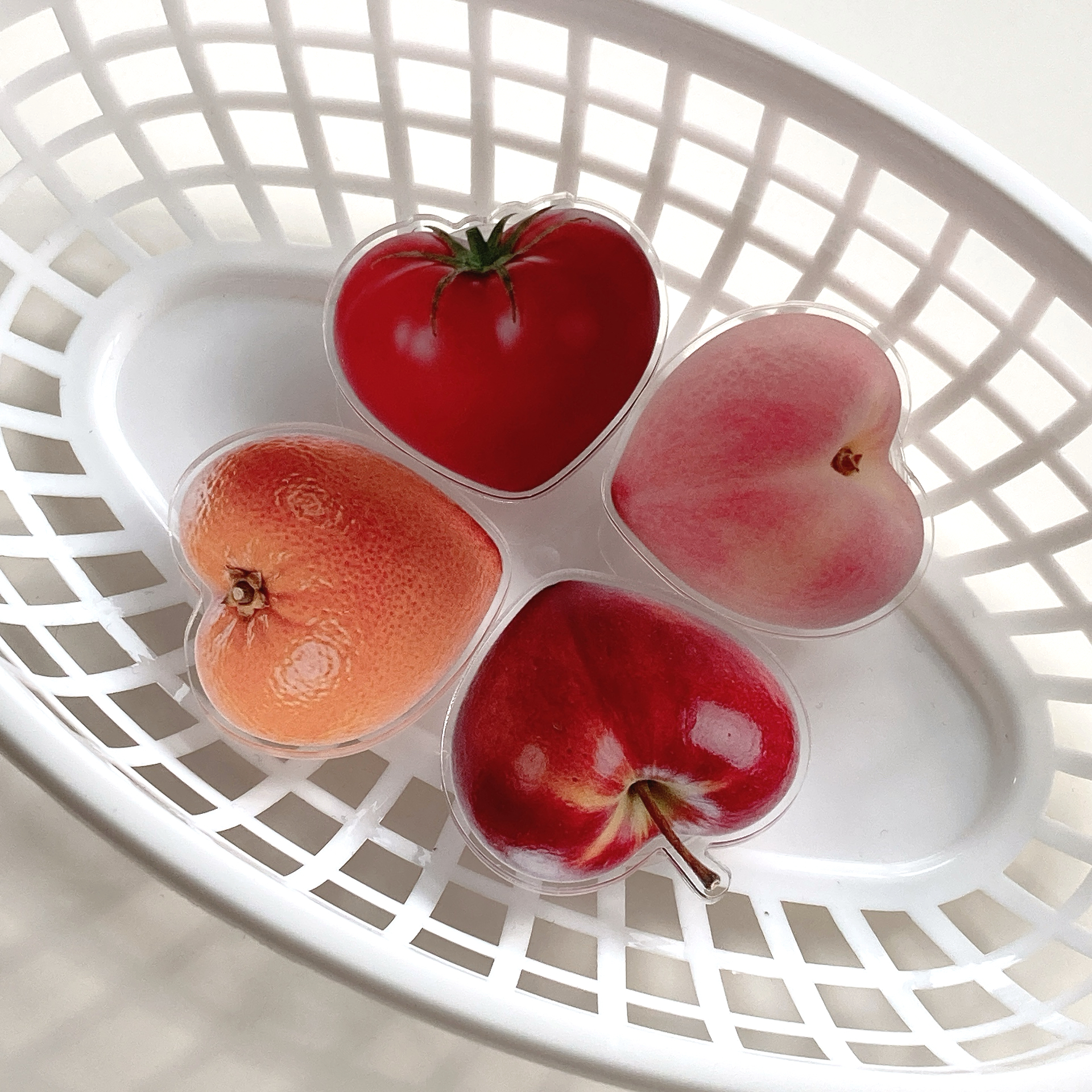 하트 과일 사과 스마트그립 톡거치대 아크릴 스마트톡 - 상세 이미지 5