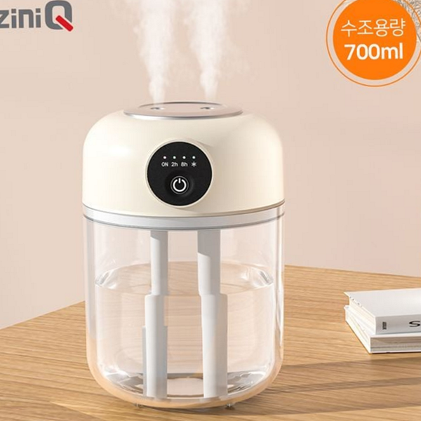 초음파 무선 가습기 휴대용 듀얼 가습기 탁상용 충전식 - 상품 이미지