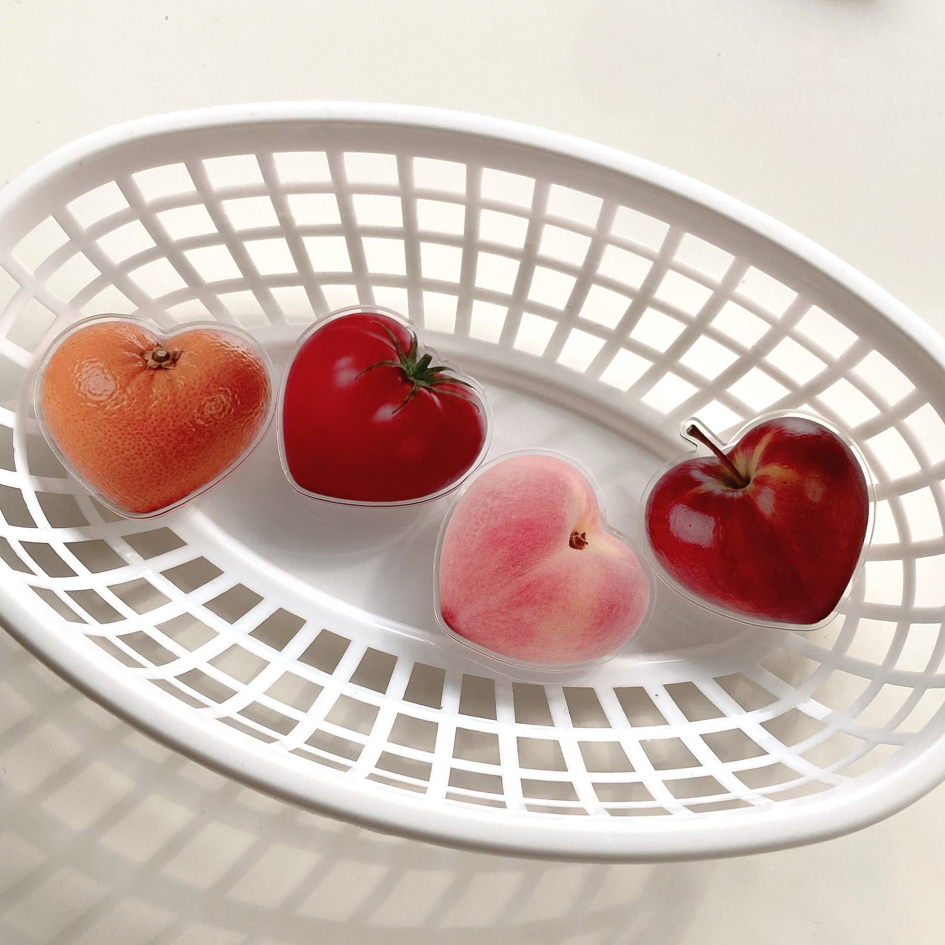 하트 과일 토마토 스마트그립 톡거치대 아크릴 스마트톡 - 상세 이미지 2