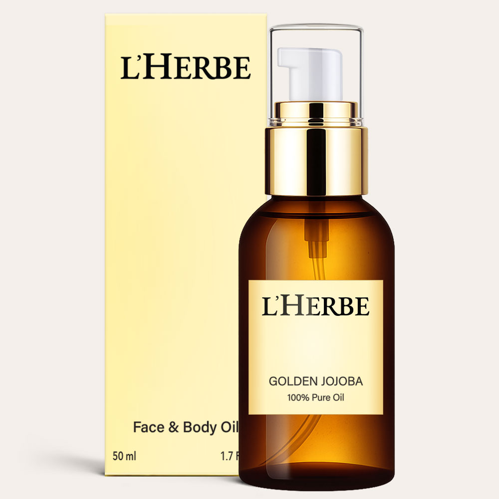 NEW 르에르베 골든 호호바오일 100% 천연 냉압착 비정제 퓨어 보습 효능 50ml - 상품 이미지