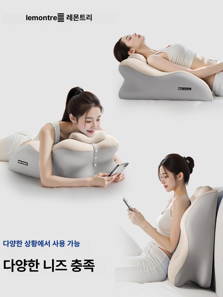 침대 머리맡 쿠션 허리받침 침대등쿠션 등쿠션 대형 기본 허리 밝은 쇼파 소파 침실 연한 - 상세 이미지 2
