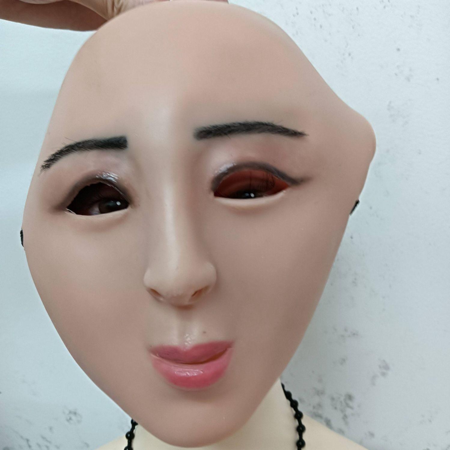 리얼 3D 실리콘 마스크 고퀄리티 가면 분장 여자 얼굴 단일 항목 - 상품 이미지