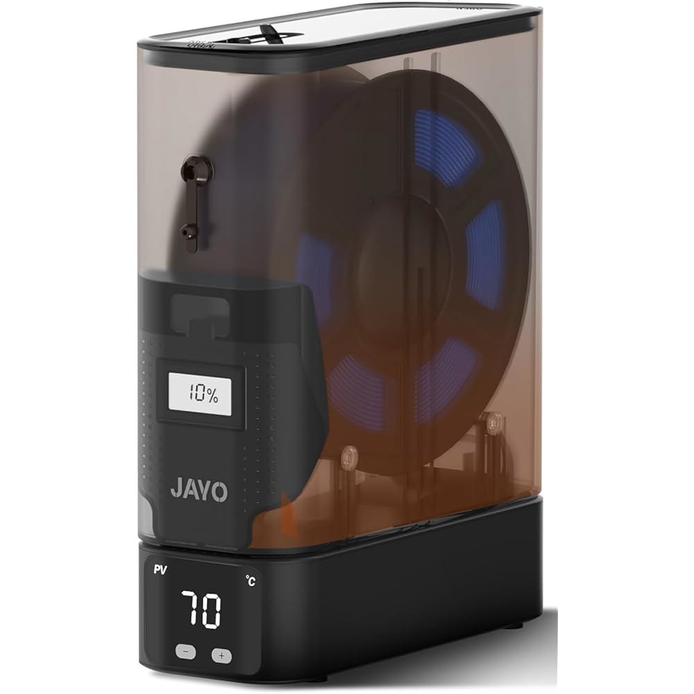 JAYO 필라멘트 건조기 상자, 인쇄 중 건조를 위한 분할 설계, 최대 70 C까지 150W PTC 가열, 습도 모니터링, 3D 프린터 필라멘트용 J1 스태커블 드라이 박스 - 상품 이미지