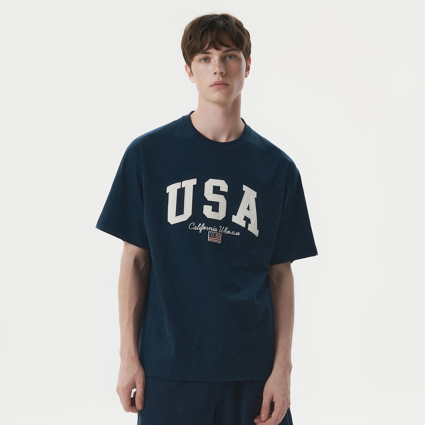 [N배송][후아유] USA 패치 반팔티(공용) / WHRAG2431U 이미지 6