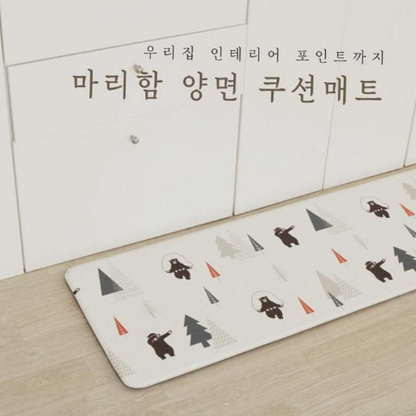 싱크대 주방 쿠션 매트 북유럽풍 북유럽 디자인 매트 인테리어 양면 - 상품 이미지