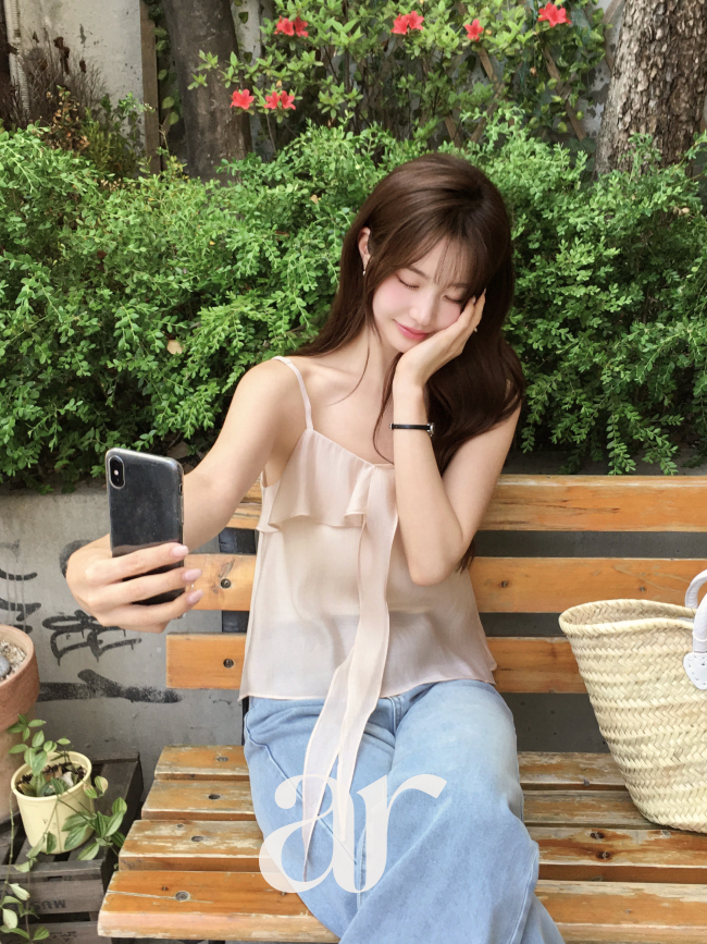 리본 프릴 나시 블라우스 bs8757 이미지 7