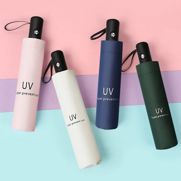 고밀도 자동 양우산 암막 uv 차단 휴대용 3단 여행용 발수 - 상품 이미지
