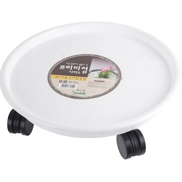 바퀴형 이동식 화분 받침 트레이 원형 화분 받침 캐리어 다육 - 상품 이미지