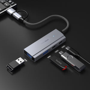 베이직기어 4in1 듀얼커넥터 USB 3.0 노트북 C타입 허브 개봉기 | 실사용 후기 - 상품 이미지 3