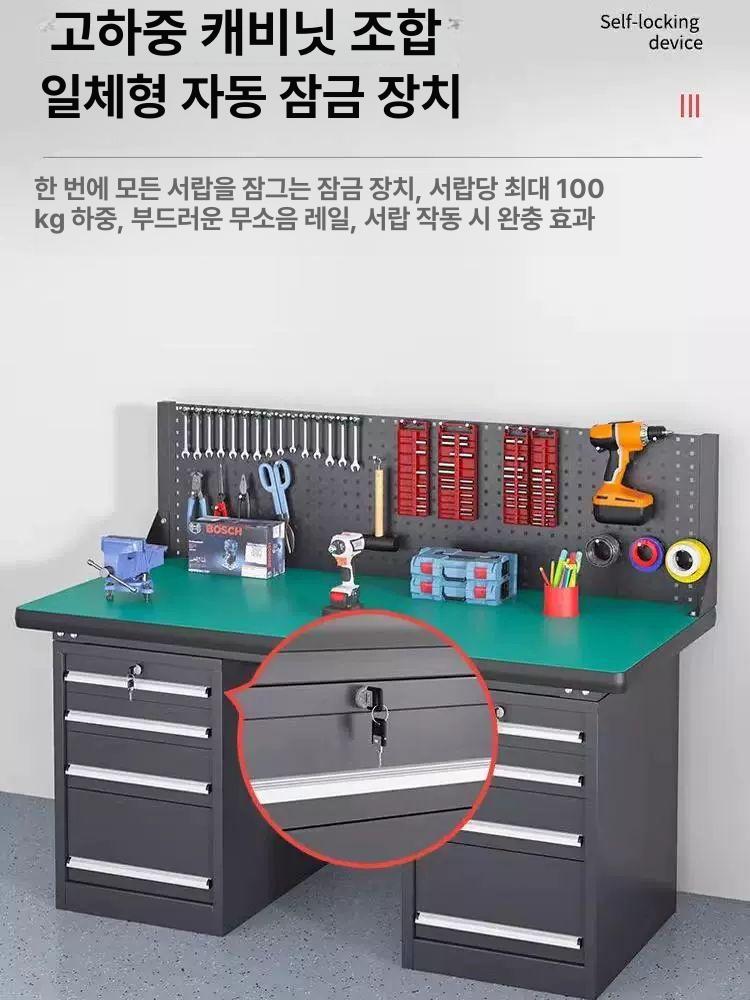 헤비 작업대 클램프 테이블 다기능 수리 방지 벤치 표준 스테틱 홈 목공 듀티 도구 미니 - 상세 이미지 3