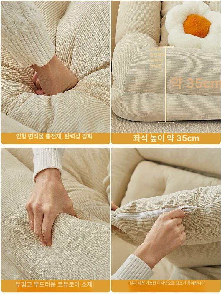 소형 다용도 소파 침대 쇼파베드 베드 더블 침대형 원목 간이 겸용 매트 원룸용 수납 수 - 상세 이미지 5