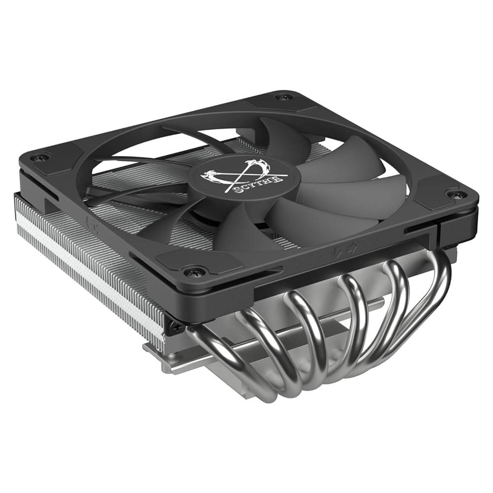 Scythe Big Shuriken 4 로우 프로파일 CPU 쿨러, 4.7인치 x 4.8인치 2.6인치, 12V, 200W, 31.78dB, 데스크톱, 노트북, 서버 및 기타 전자 - 상품 이미지
