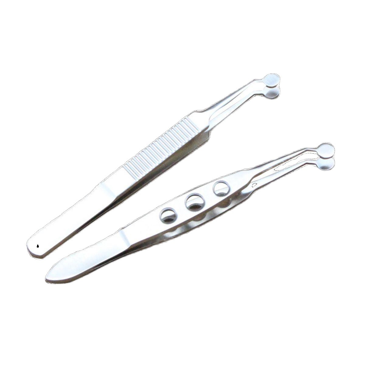 전문가용 압출 핀셋 눈꺼풀 스퀴징 3홀 포셉 막힘 사각 스테인리스스틸 3홀 5x6mm - 상품 이미지
