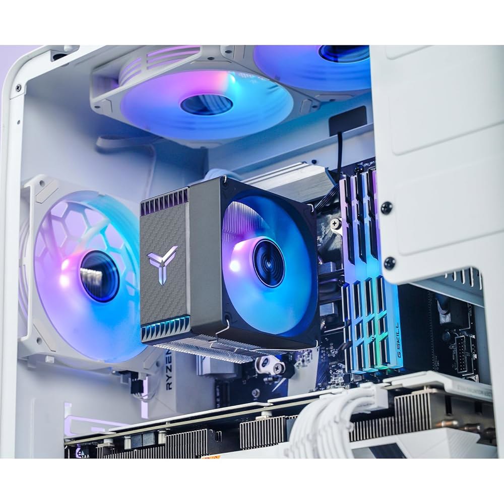 JONSBO CR1400 EVO 블랙 컬러 시리즈 9cm CPU 쿨러, H130mm, 에어 타워 라디에이터, 사일런트 히트싱크, 4핀 자동 라이트 팬, AMD AM4 / AM5 - 상세 이미지 2